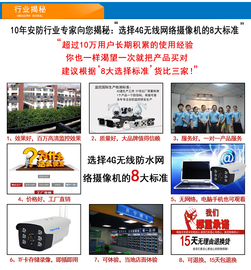選擇開寧4G無線網(wǎng)絡(luò)攝像機的8大標(biāo)準(zhǔn)